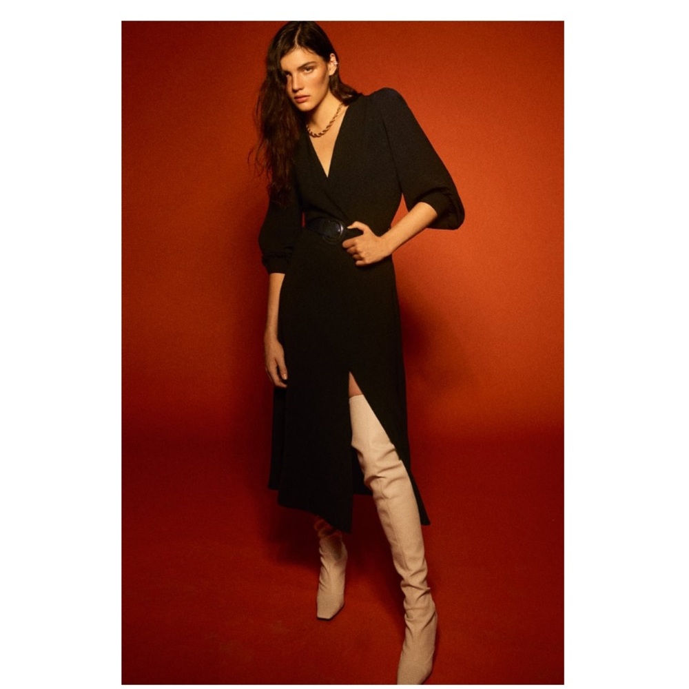 Zara Dress with V-neck wrap front